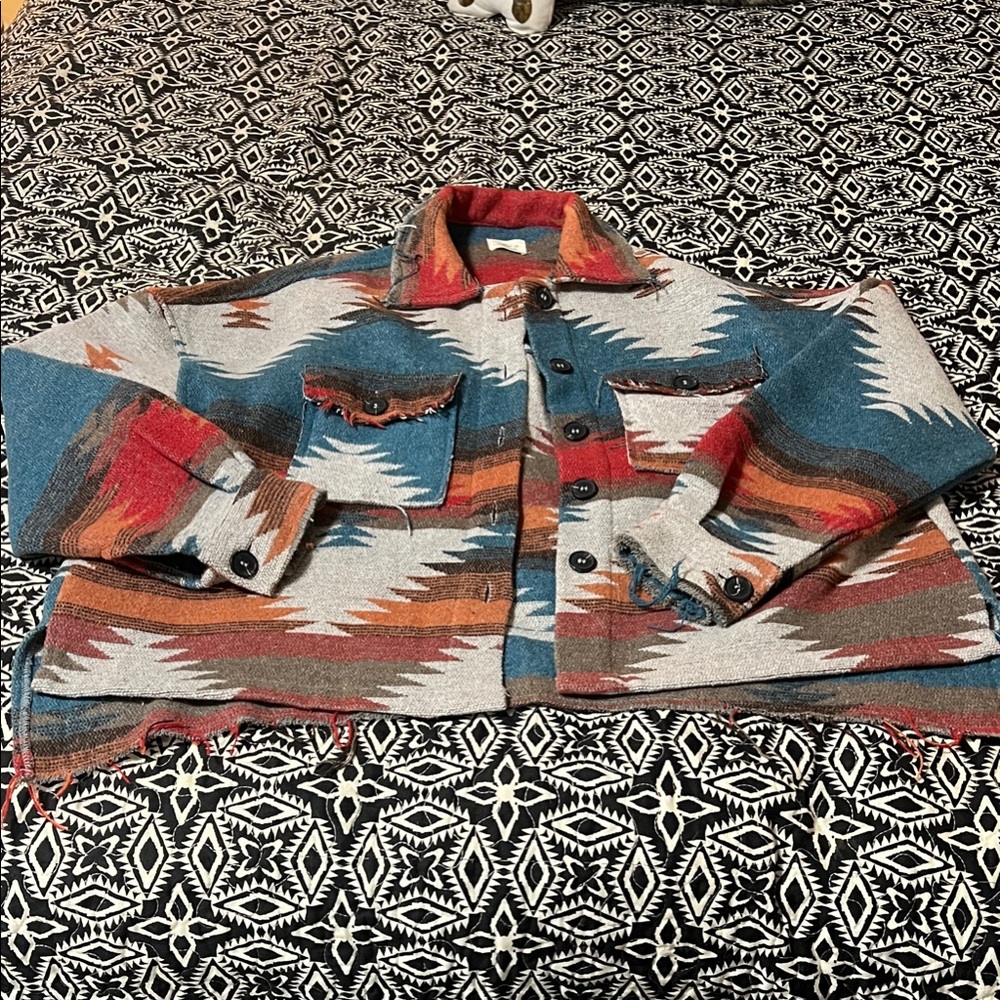 Western Aztec Southwestern Print Jacket